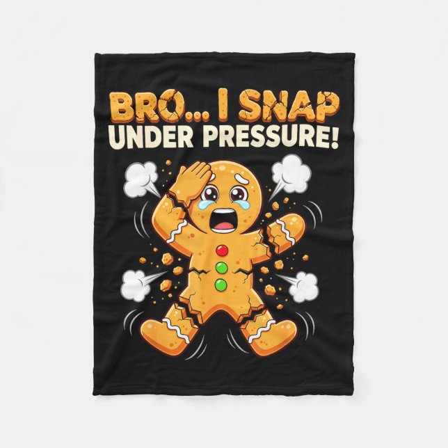 Oh Snap Gingerbread Man Cookies I Snap Under Press Fleecefilt (Framsidan)