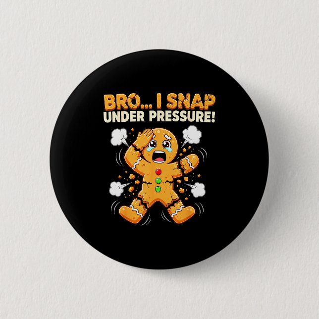 Oh Snap Gingerbread Man Cookies I Snap Under Press Knapp (Framsida)