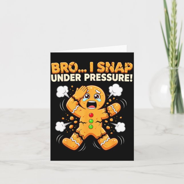 Oh Snap Gingerbread Man Cookies I Snap Under Press Kort (Framsida)