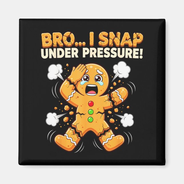 Oh Snap Gingerbread Man Cookies I Snap Under Press Magnet (Framsidan)