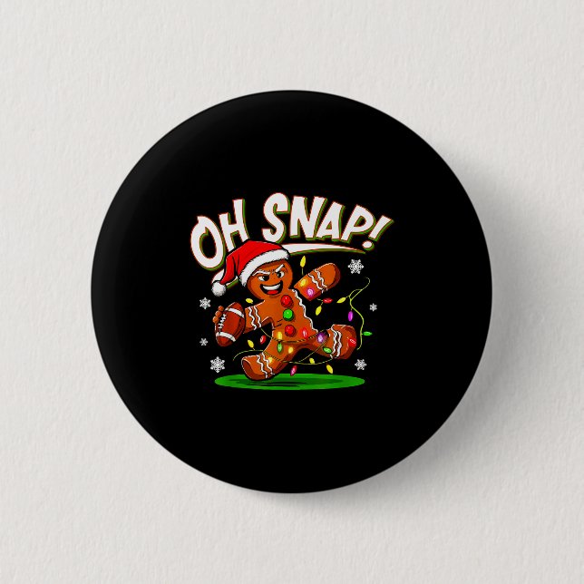 Oh Snap Gingerbread Man Santa Football Funny Chris Knapp (Framsida)