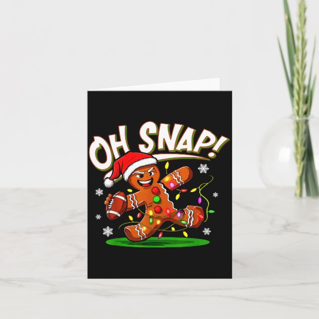 Oh Snap Gingerbread Man Santa Football Funny Chris Kort (Framsida)