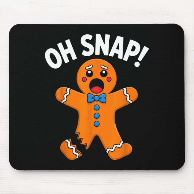 Oh Snap Gingerbread Man Xmas Boys Girls Kids Adult Musmatta (Framsidan)