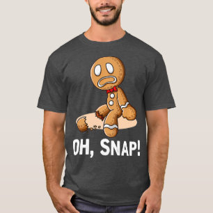 Oh Snap Gingerbröd Cookie Man Broken Leg Ampu T Shirt