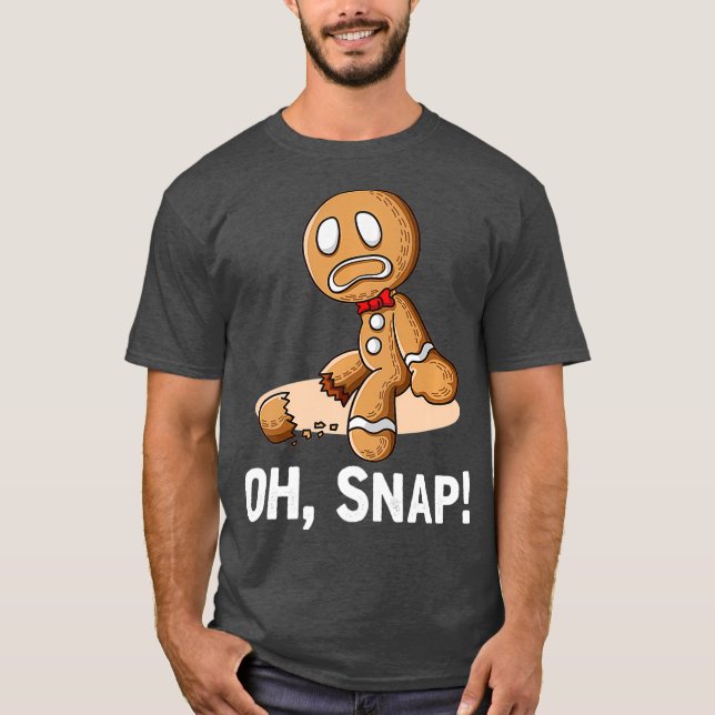 Oh Snap Gingerbröd Cookie Man Broken Leg Ampu T Shirt (Framsida)