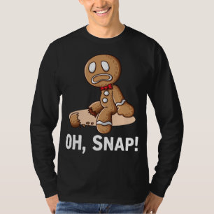 Oh Snap Gingerbröd Cookie Man Broken Leg Amputee T Shirt