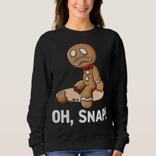 Oh Snap Gingerbröd Cookie Man Broken Leg Amputee T Shirt