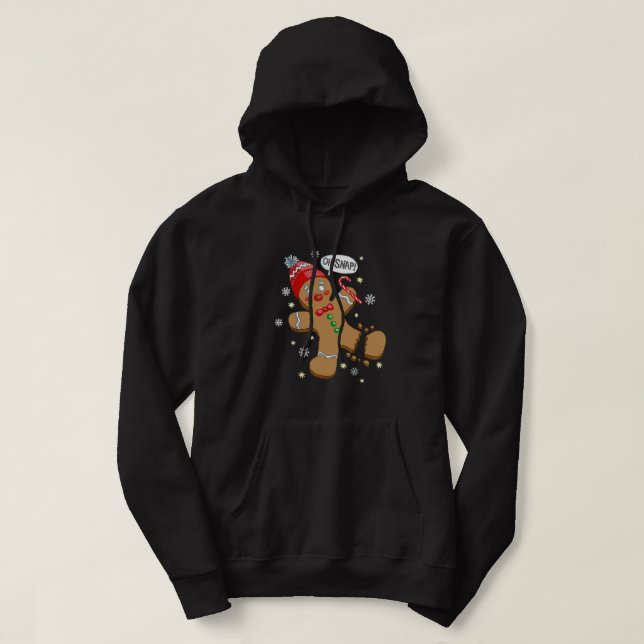 Oh Snap Gingerbröd Cookie Man Costume Baking Team Hoodie (Design framsida)