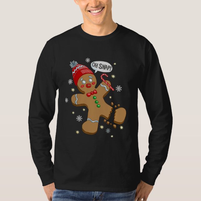 Oh Snap Gingerbröd Cookie Man Costume Baking Team T Shirt (Framsida)