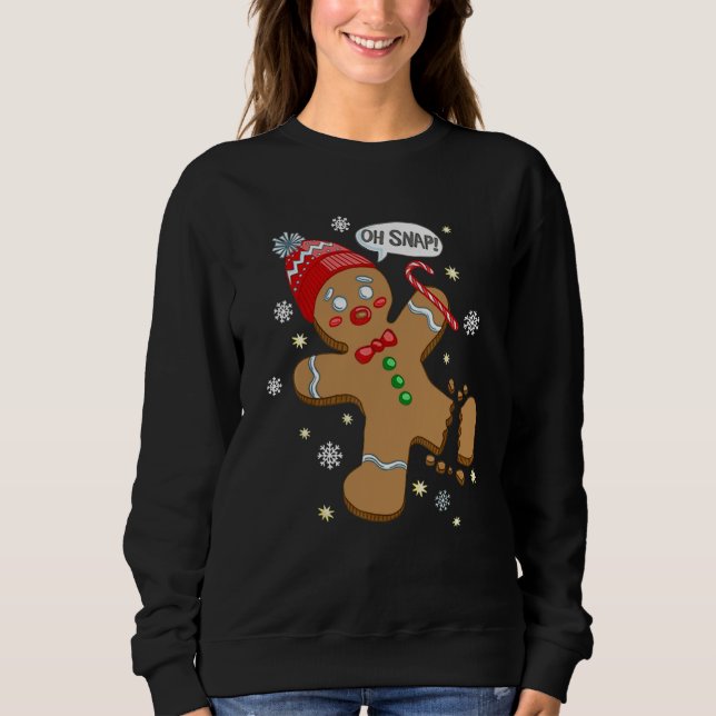 Oh Snap Gingerbröd Cookie Man Costume Baking Team T Shirt (Framsida)