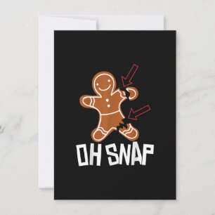 Oh Snap Gingerbröd jul Pajama Funny Cookie Inbjudningar