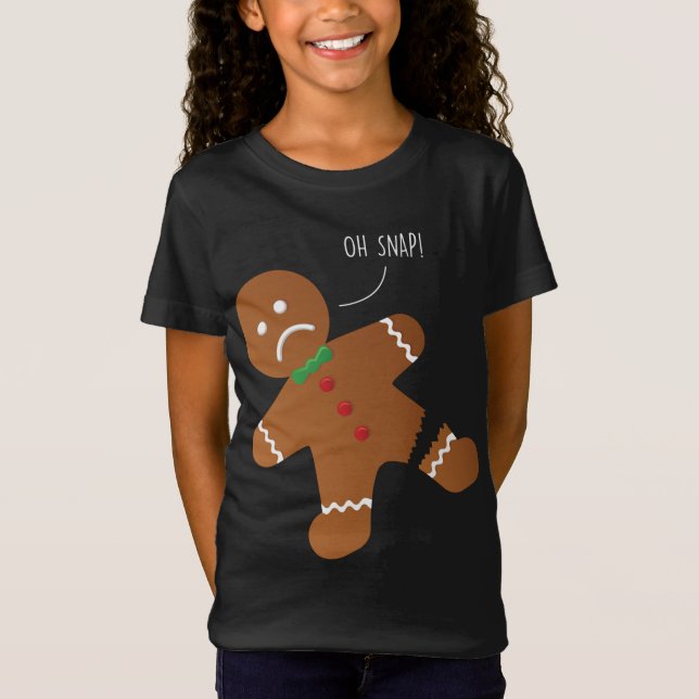Oh Snap Gingeregentligen Cookie Funny Julafton T Shirt (Framsida)