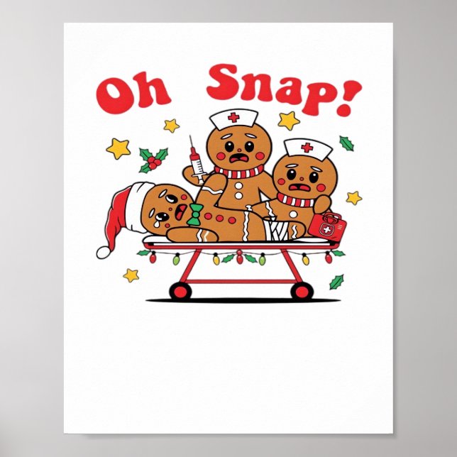 Oh Snap Gingertea School Nurse jul Classic Poster (Framsidan)