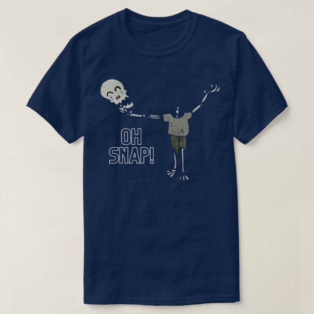 Oh Snap Halloween Skeleton  T Shirt (Design framsida)