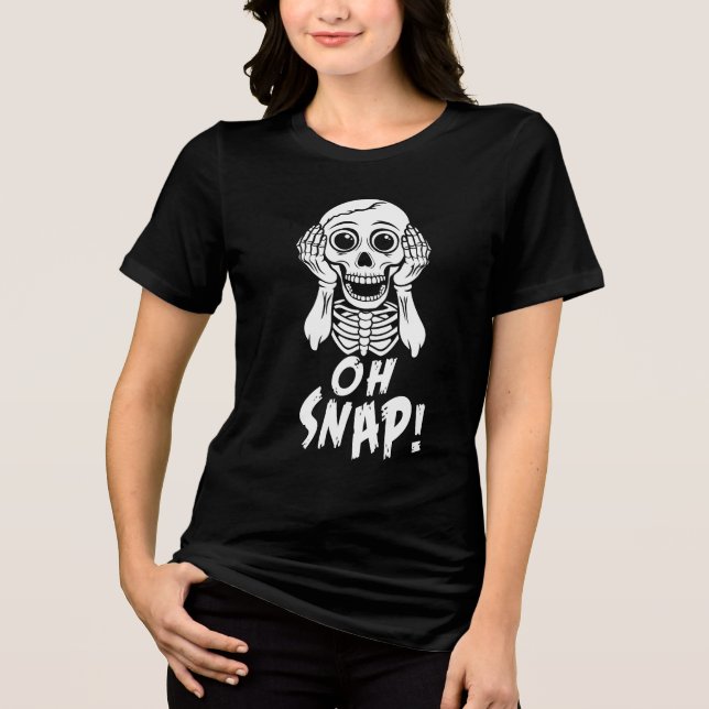 Oh Snap! Halloween Skeleton Tee (Framsida)