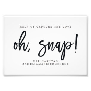Oh Snap Instagram Sign Välj ditt Storleka pendelmä Fototryck