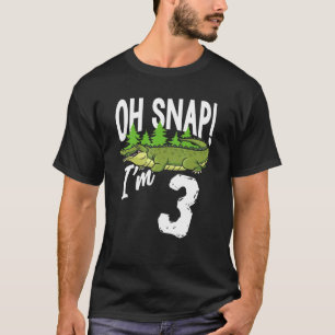 Oh Snap I's 3 Alligator Crokodile 3rd Birthday Gat T Shirt