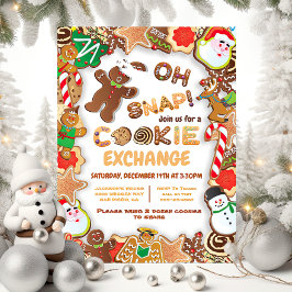 Oh Snap-Julkookie Exchange-Pepparkaksgubbe Inbjudningar