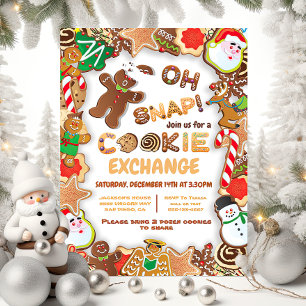 Oh Snap-Julkookie Exchange-Pepparkaksgubbe Inbjudningar