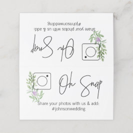 OH SNAP-mappat bord-kort #hashtag lavender Placeringskort