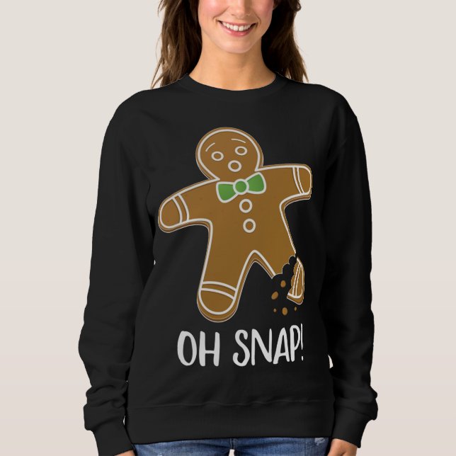 Oh Snap Pepparkaksgubbe Cookie Broken Leg Funny T Shirt (Framsida)