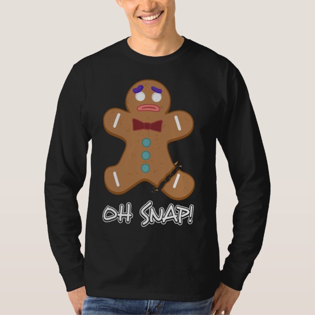 Oh Snap Pepparkaksgubbe Jul Bakery Cookie Ba T Shirt (Framsida)