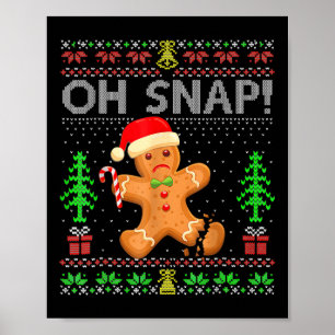 Oh Snap Pepparkaksgubbe jul Julafton Ugly Holida Poster
