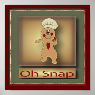 Oh Snap Pepparkaksgubbe Jul Poster