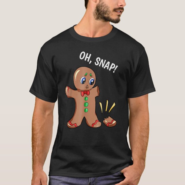 Oh Snap Pepparkaksgubbe T Shirt (Framsida)