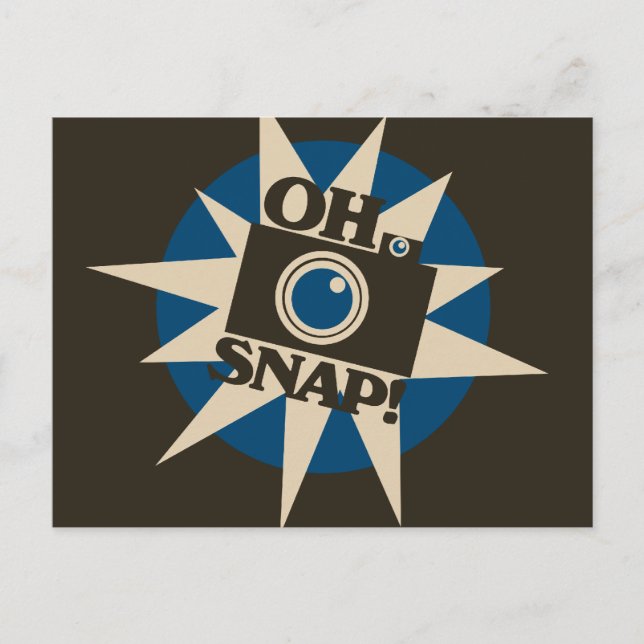 Oh Snap Retro Camera Vykort (Framsida)