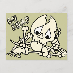 Oh Snap Skeleton Vykort