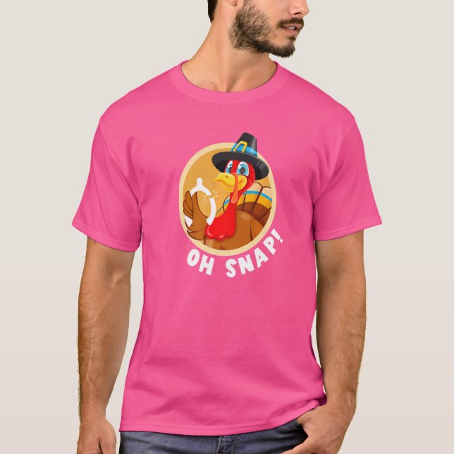 Oh Snap Thanksgiving Turkey Wishbone För barn Boy T Shirt (Framsida)