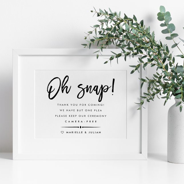 Oh Snap | Typografi utan nätstycke Poster (Skapare uppladdad)
