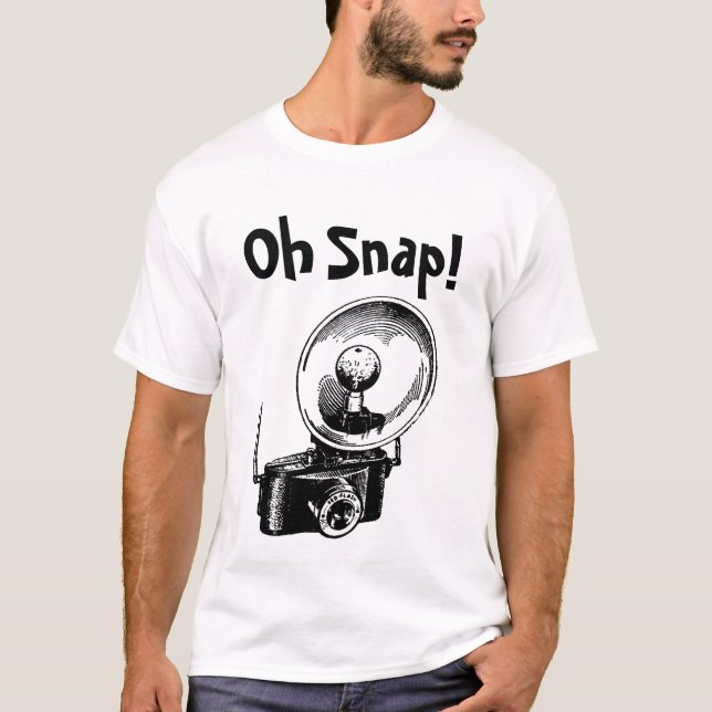 Oh Snap Vintage Camera T Shirt (Framsida)