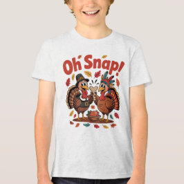 Oh Snap! Wishbone Game Pilgrim Native Turkey Funny T Shirt