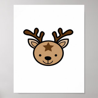 Oh Söt Hjort Minimal Design Poster