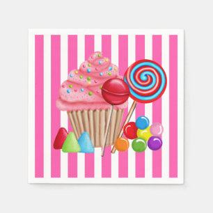Oh sött Candyland pappra servetter