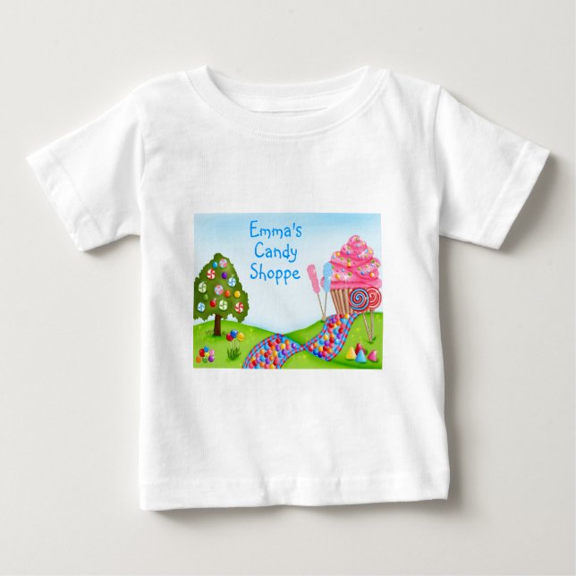 Oh sött godisland och muffins tee shirt (Framsida)