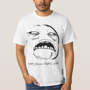 Oh sött Jesus som är bra ursinneansikte Meme T-shirt