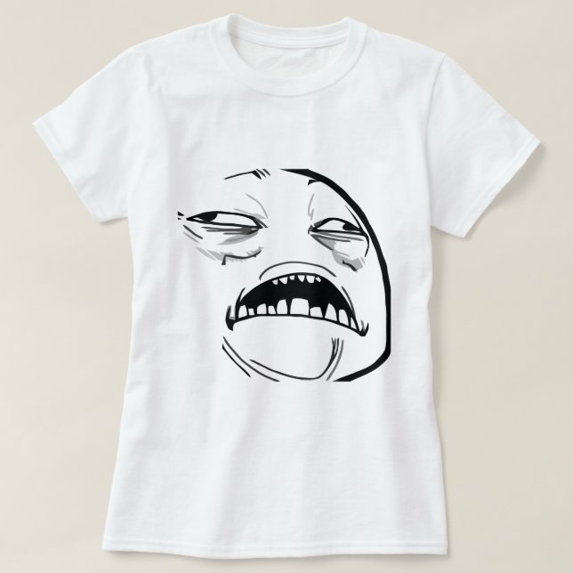 Oh sött Jesus som är bra ursinneansikte Meme Tee (Design framsida)