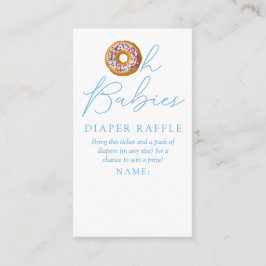 Oh Spädbarn Donut Sprinkle Baby Shower Diaper Raff Tilläggskort