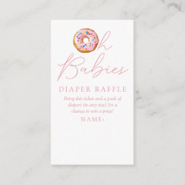Oh Spädbarn Donut Sprinkle Baby Shower Diaper Raff Tilläggskort