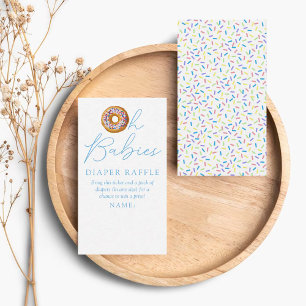 Oh Spädbarn Donut Sprinkle Baby Shower Diaper Raff Tilläggskort