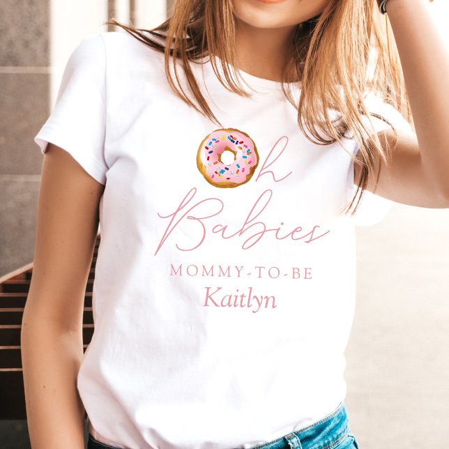 Oh Spädbarn Donut Sprinkle Twin Girls Baby Shower T Shirt (Skapare uppladdad)