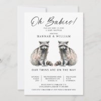 Oh Spädbarn Twillingars Watercolor Raccoons Baby S