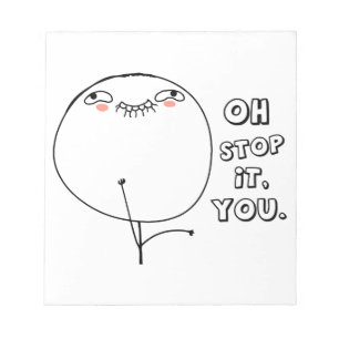 Oh stopp det dig. - meme anteckningsblock