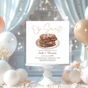 Oh Sweet Barnskötare för cookie-dessert Inbjudningar