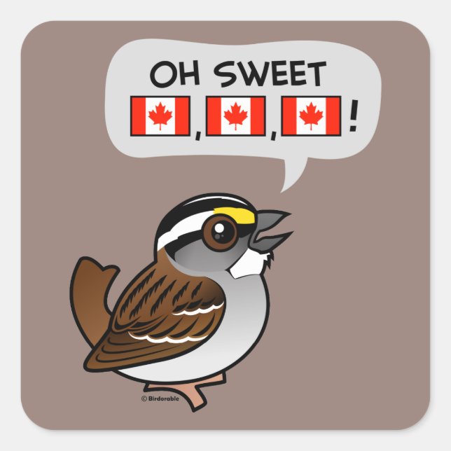 Oh Sweet Canada Fyrkantigt Klistermärke (Framsida)