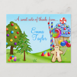 Oh Sweet Candy Land Muffinss and Lollipops Vykort