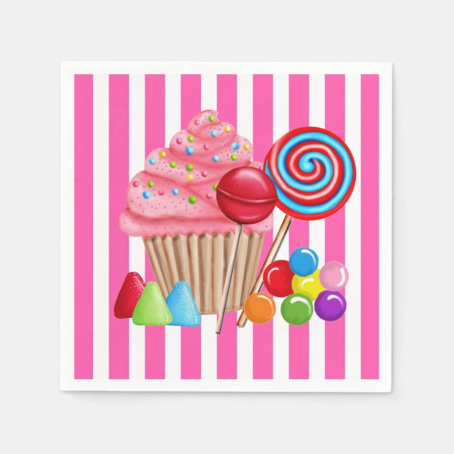 Oh Sweet Candyland Papper Napkins Pappersservett (Framsidan)